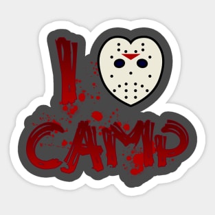 I Love Camp v2 Sticker